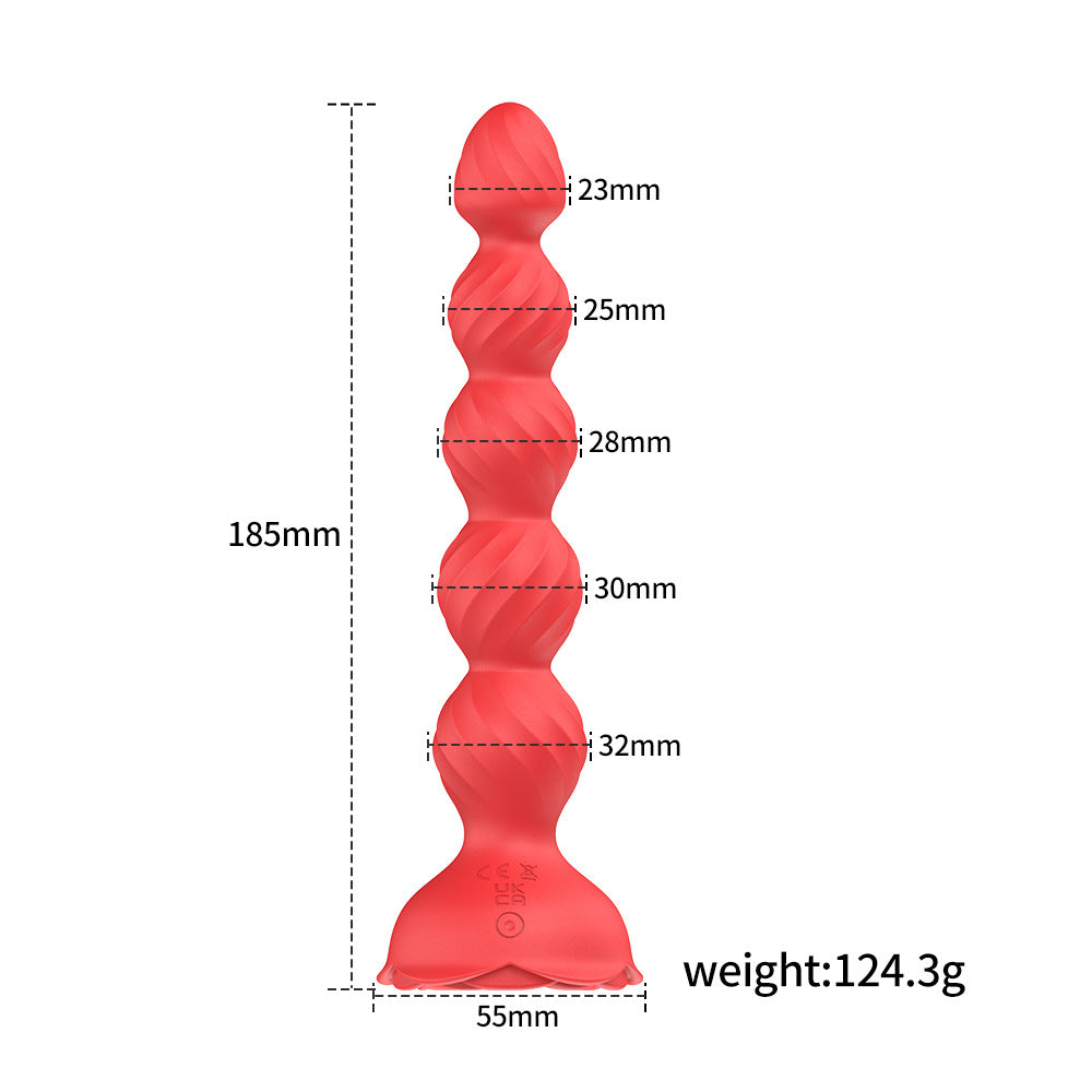 【APP Application】Hayley Colorful Luminous Anal Plug Remote Control Rose Ball Backyard Anal Plug Prostate Male Female Masturbation Vibrator APP