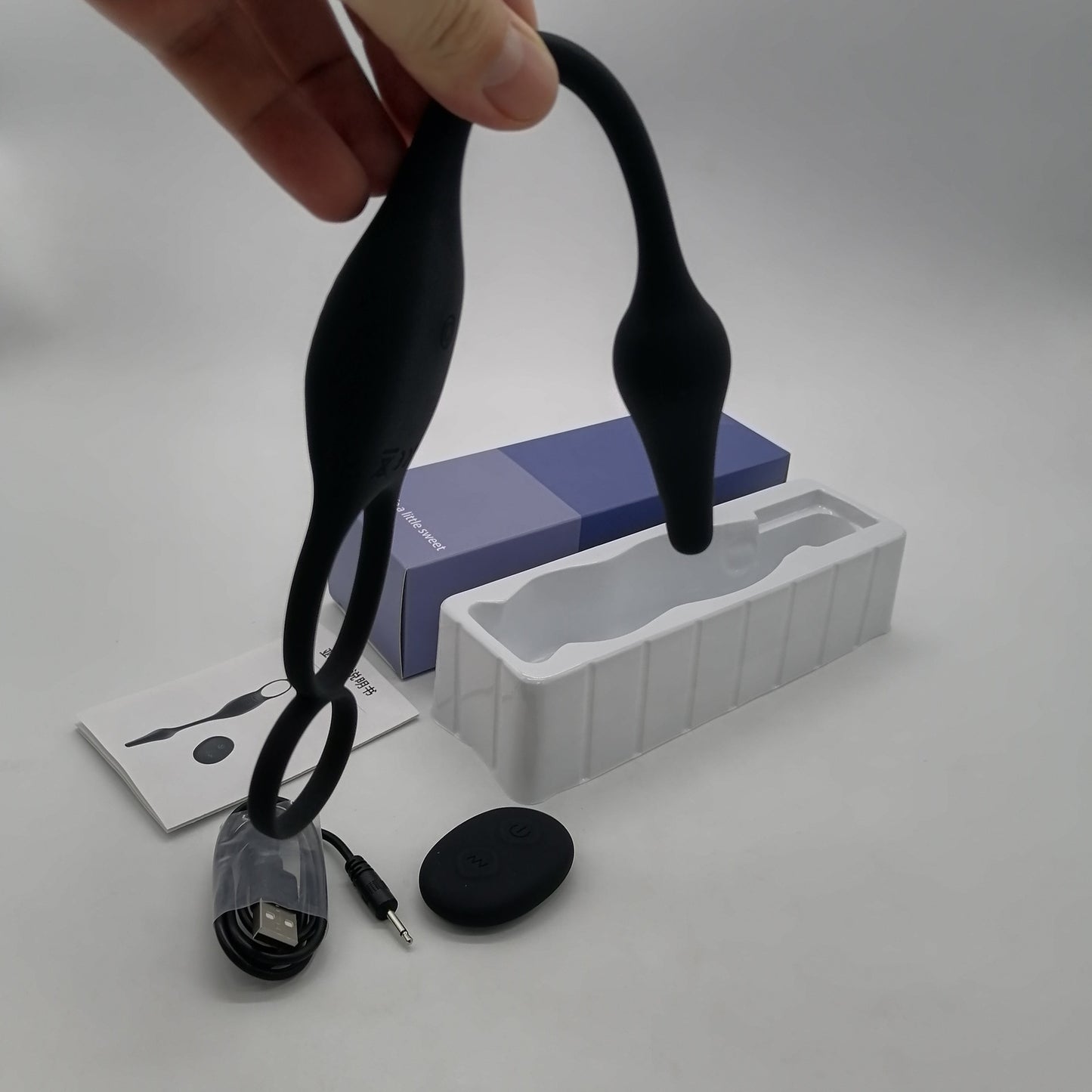 【recommend】Locking ring wearing prostate male and female sympathetic double stimulation massager adult sex toy