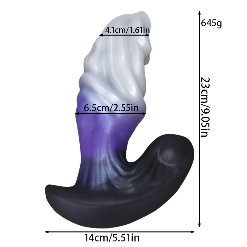 【recommend】New silicone mixed color anchor base special-shaped anal plug sm female masturbation going out invisible wear alternative dildo