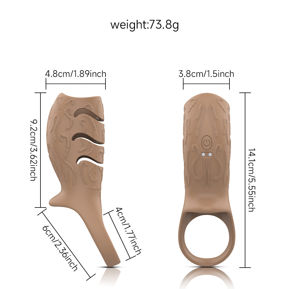 【APP Application】Locking ring vibration cover burst bar app male delay resistance ring husband and wife into the body resonator sex products batch