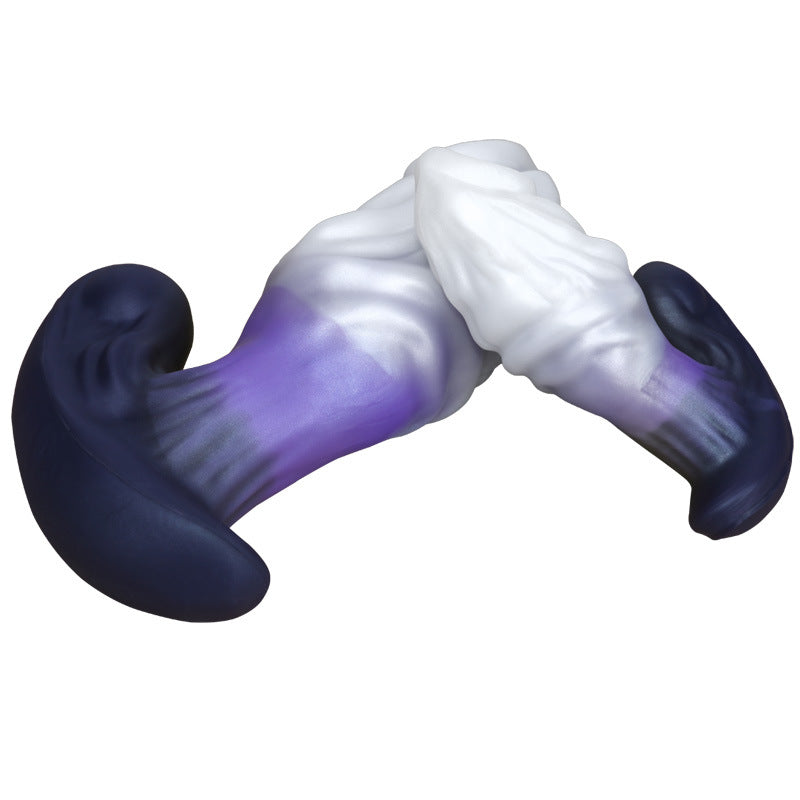 【recommend】New silicone mixed color anchor base special-shaped anal plug sm female masturbation going out invisible wear alternative dildo