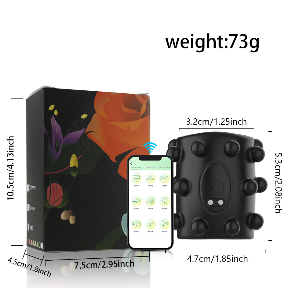 【APP Application】Collin silicone charging vibration lock fine ring APP male penis cover masturbation delay trainer sex products