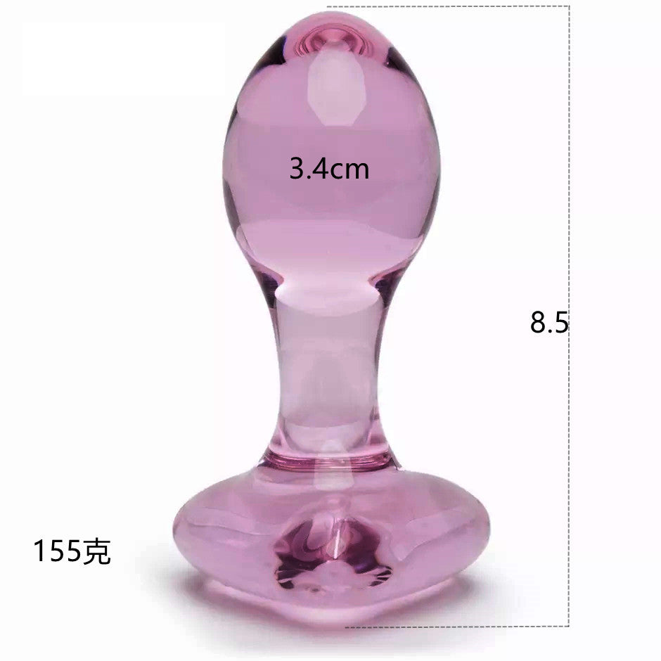 Small love pull beads, anal plug, transparent glass, women's sex products, adult sex products