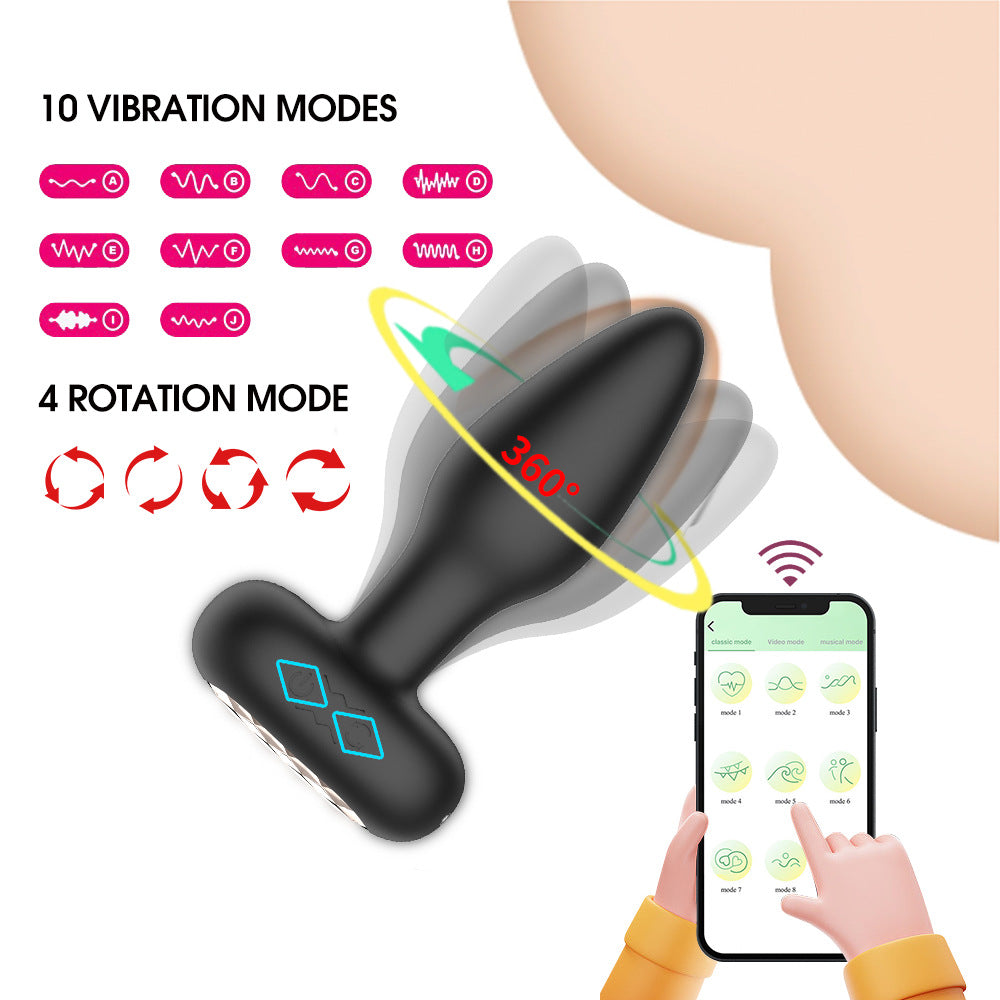 【APP Application】Wholesale of adult products manufacturers, Corton APP remote control twist rotation vibration silicone backyard anal plug