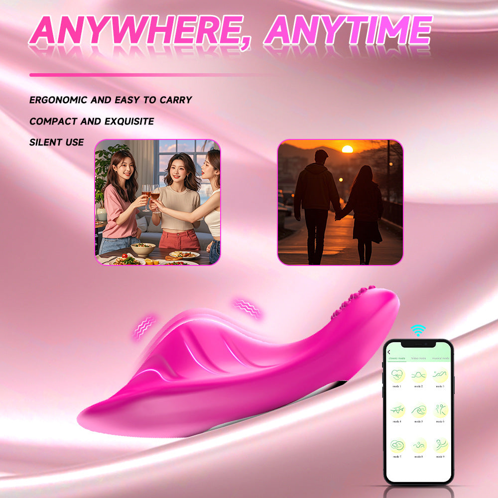 【APP Application】Mengdie No. 2 wireless invisible wearing APP remote control distance-free fun jumping egg female masturbator adult products