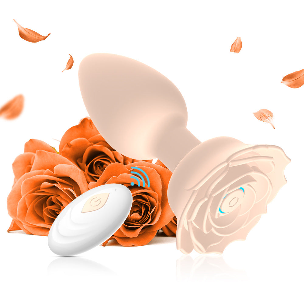 【APP Application】Wholesale from adult products manufacturers, enchantress charging APP remote control rose silicone backyard anal plug female masturbator