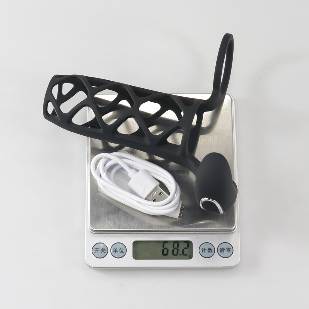 【APP Application】Wholesale from adult products manufacturers, Johnson APP remote control penis net cover, delayed vibration lock fine ring, husband and wife products