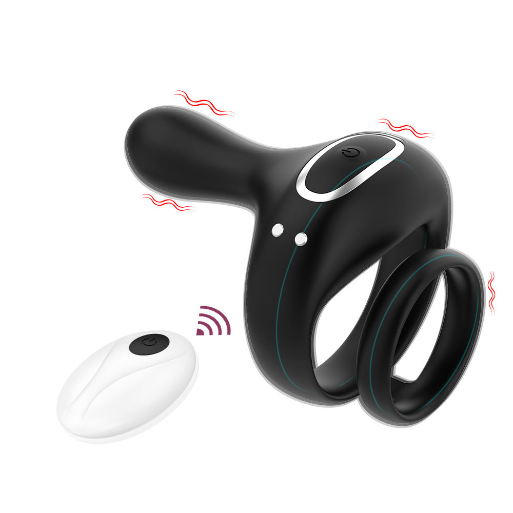 【APP Application】Adult products manufacturers wholesale APP double shock double ring delay lock fine ring husband and wife share male JJ ring speed