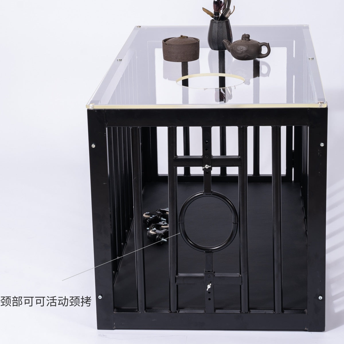 【chastity cages】BDSM iron cage dog cage coffee table dog cage training room props captive sex products bondage training cage