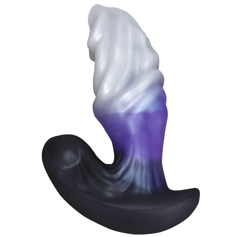 【recommend】New silicone mixed color anchor base special-shaped anal plug sm female masturbation going out invisible wear alternative dildo