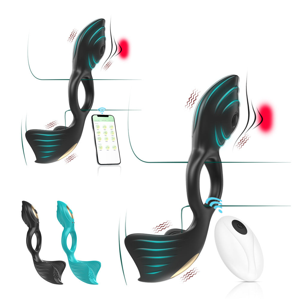 【APP Application】Wholesale of adult products manufacturers, charging APP remote control swan egg shock silicone men's lock fine ring husband and wife products
