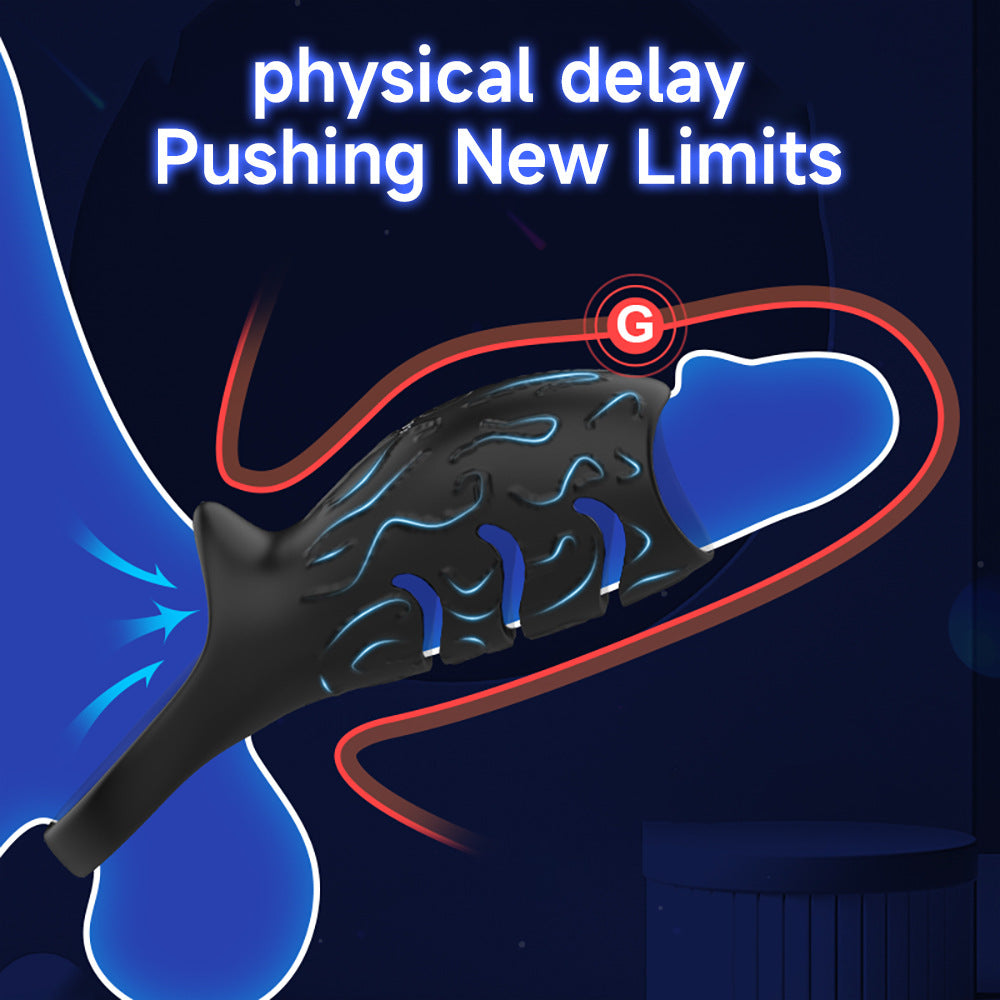 【APP Application】Locking ring vibration cover burst bar app male delay resistance ring husband and wife into the body resonator sex products batch