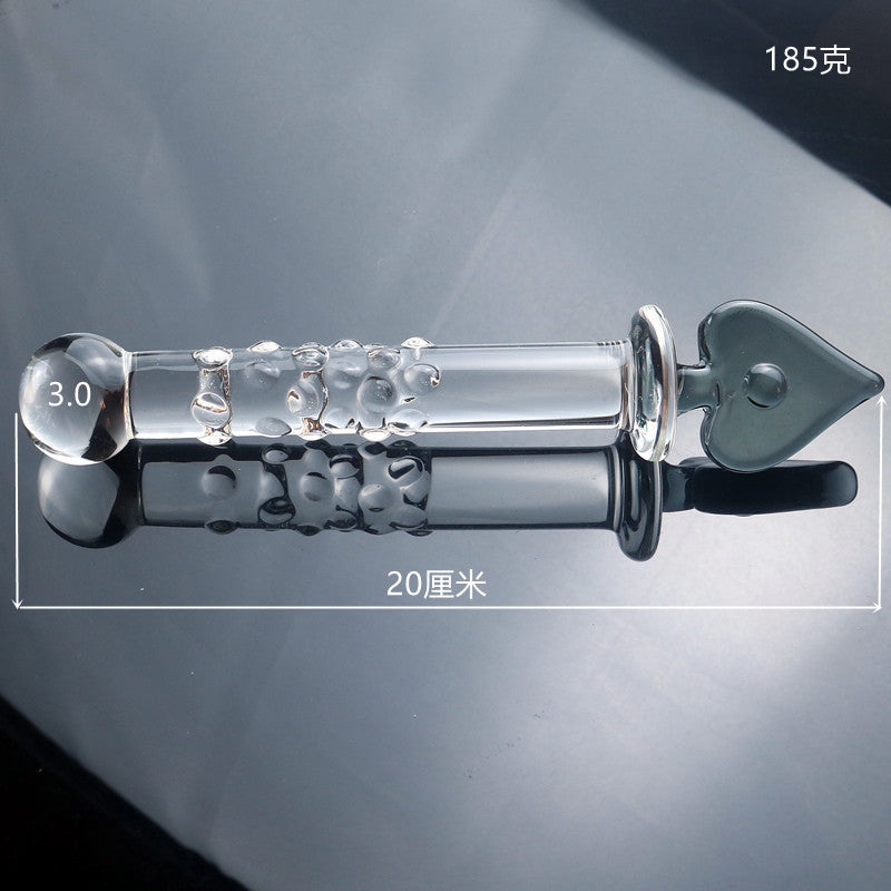 Glass penis, glass anal plug, male utensils, female utensils, adult products, sex toys, sex toys