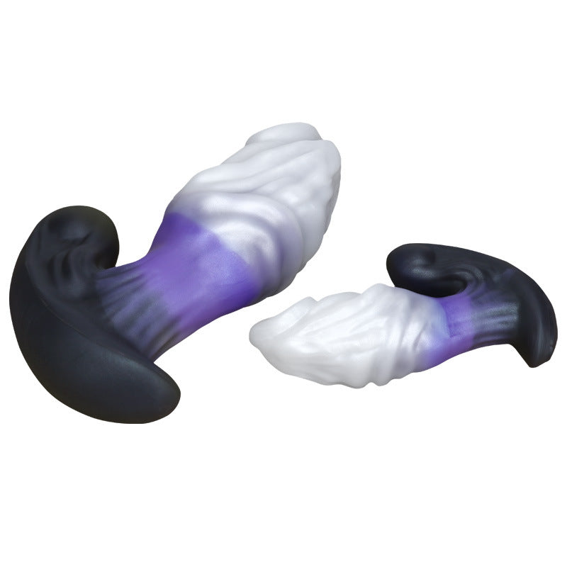 【recommend】New silicone mixed color anchor base special-shaped anal plug sm female masturbation going out invisible wear alternative dildo