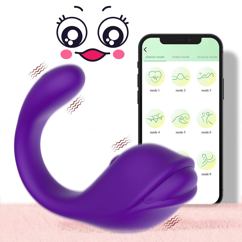 【APP Application】Little Dolphin APP program wireless remote control jumping egg mute female masturbator adult sex toys