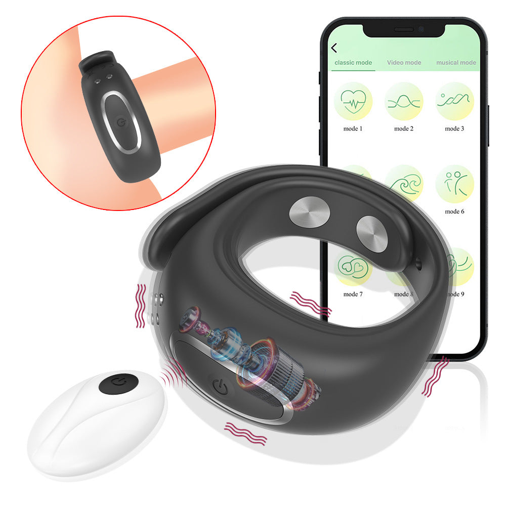 【APP Application】Wholesale from adult products manufacturers, Jesse charging APP remote control button strap adjustable vibration delay lock ring