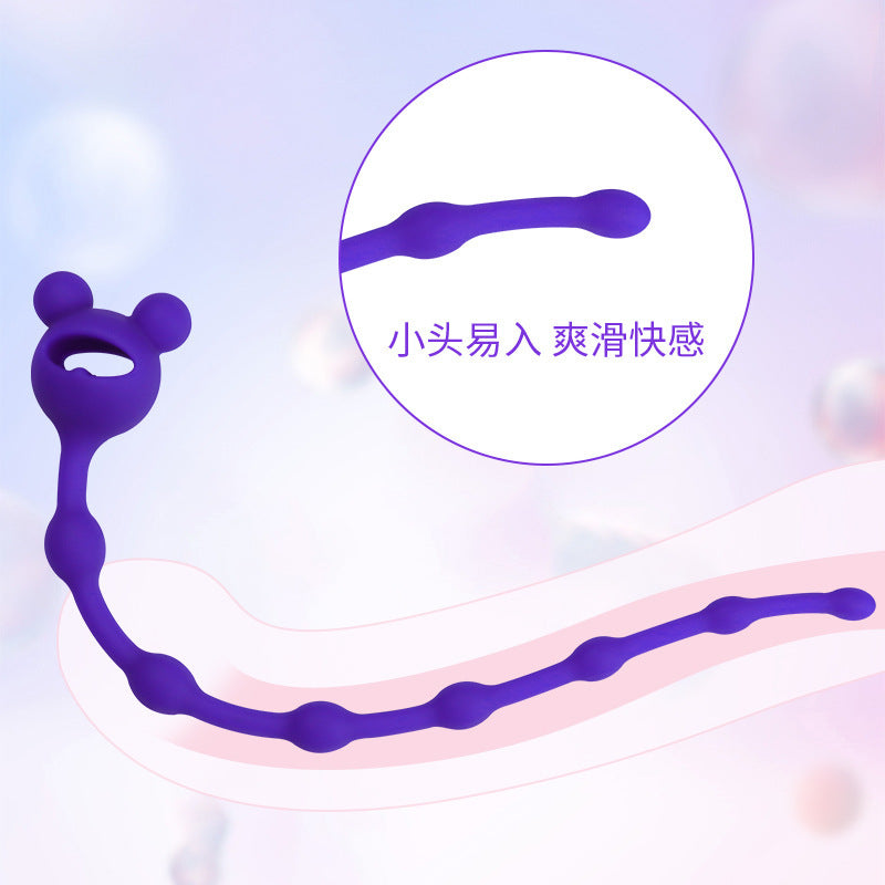 Male silicone horse eye stick urethra bead horse eye stimulation dilator from thin to thick masturbator adult sex products