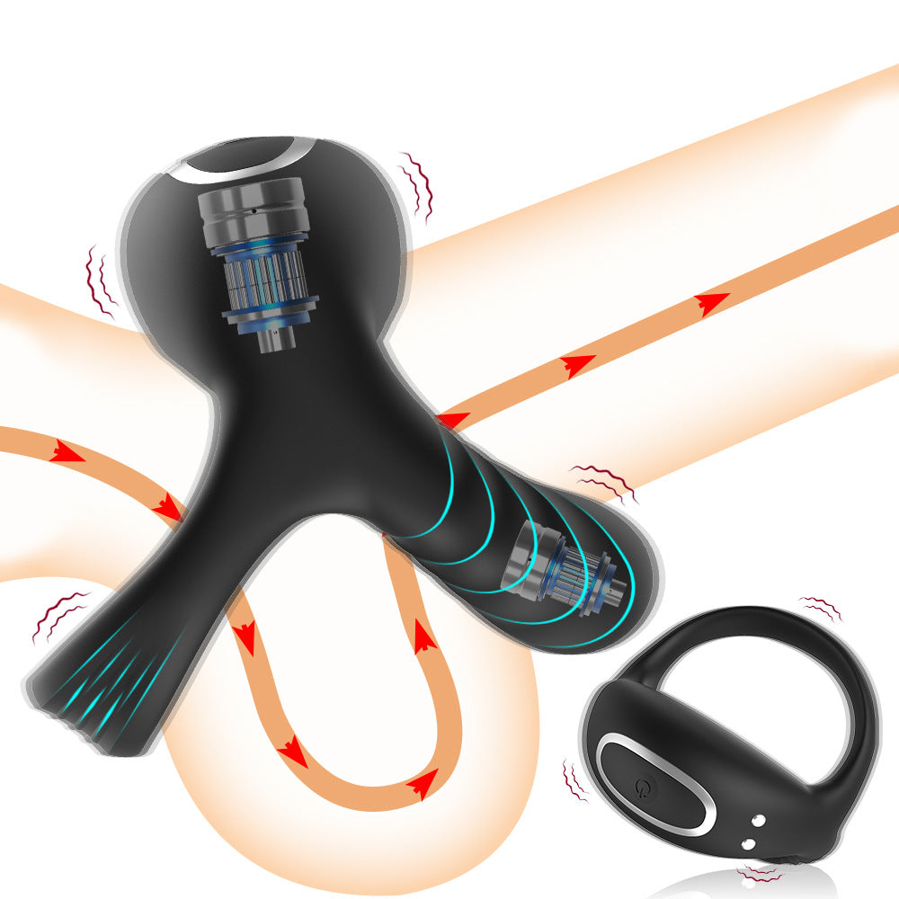 【APP Application】Adult products manufacturers wholesale Barugo APP remote control three vibration wear charging silicone delay lock ring