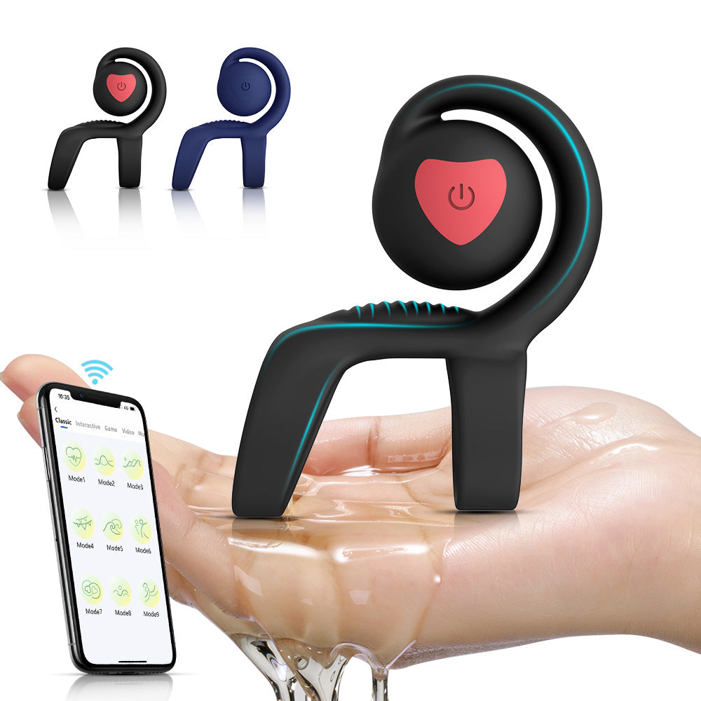 【APP Application】Snail lock fine ring wireless APP remote control silicone ring double motor vibration husband and wife products adult products manufacturer approval