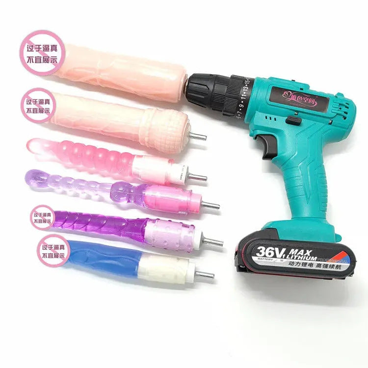 【Masturbation Machine】Rotary gun charging female plug-in electric drill gun shooting free shipping simulated penis masturbation sex products sex machine