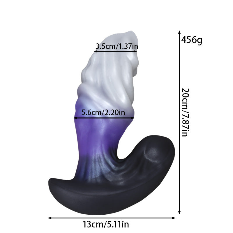 【recommend】New silicone mixed color anchor base special-shaped anal plug sm female masturbation going out invisible wear alternative dildo