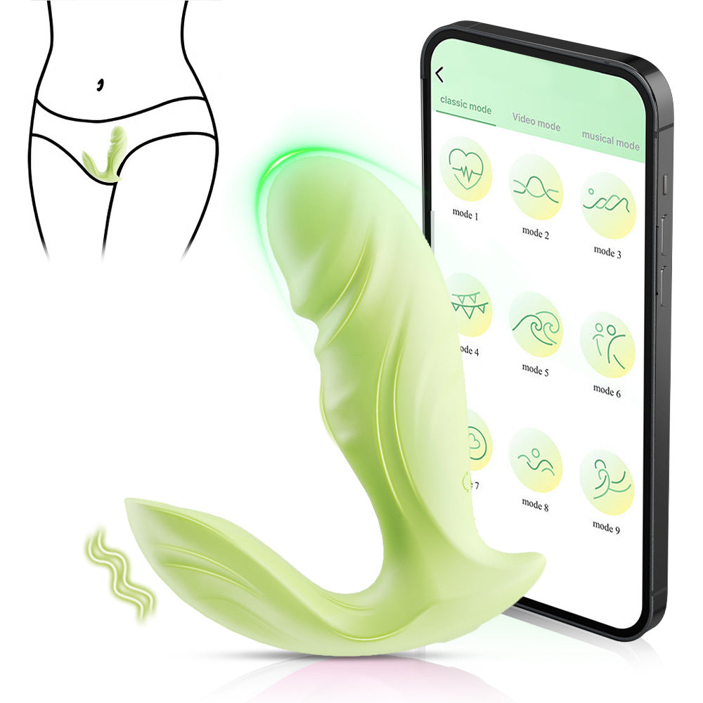 【APP Application】Wear vibrating stick green female APP control invisible strong shock jumping egg masturbator sex products wholesale generation