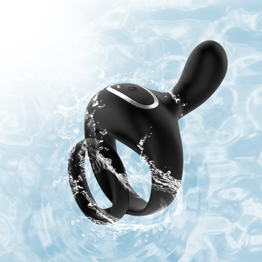 【APP Application】Adult products manufacturers wholesale APP double shock double ring delay lock fine ring husband and wife share male JJ ring speed