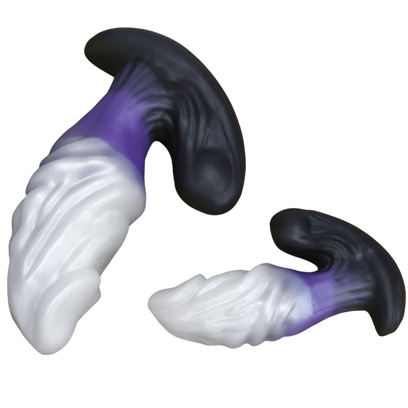 【recommend】New silicone mixed color anchor base special-shaped anal plug sm female masturbation going out invisible wear alternative dildo