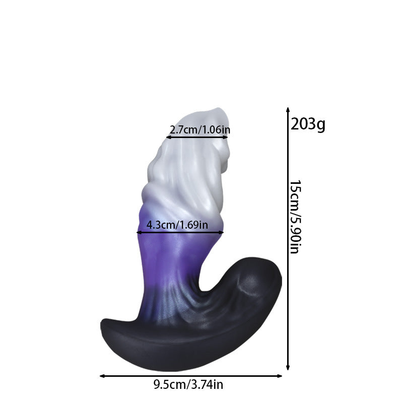 【recommend】New silicone mixed color anchor base special-shaped anal plug sm female masturbation going out invisible wear alternative dildo