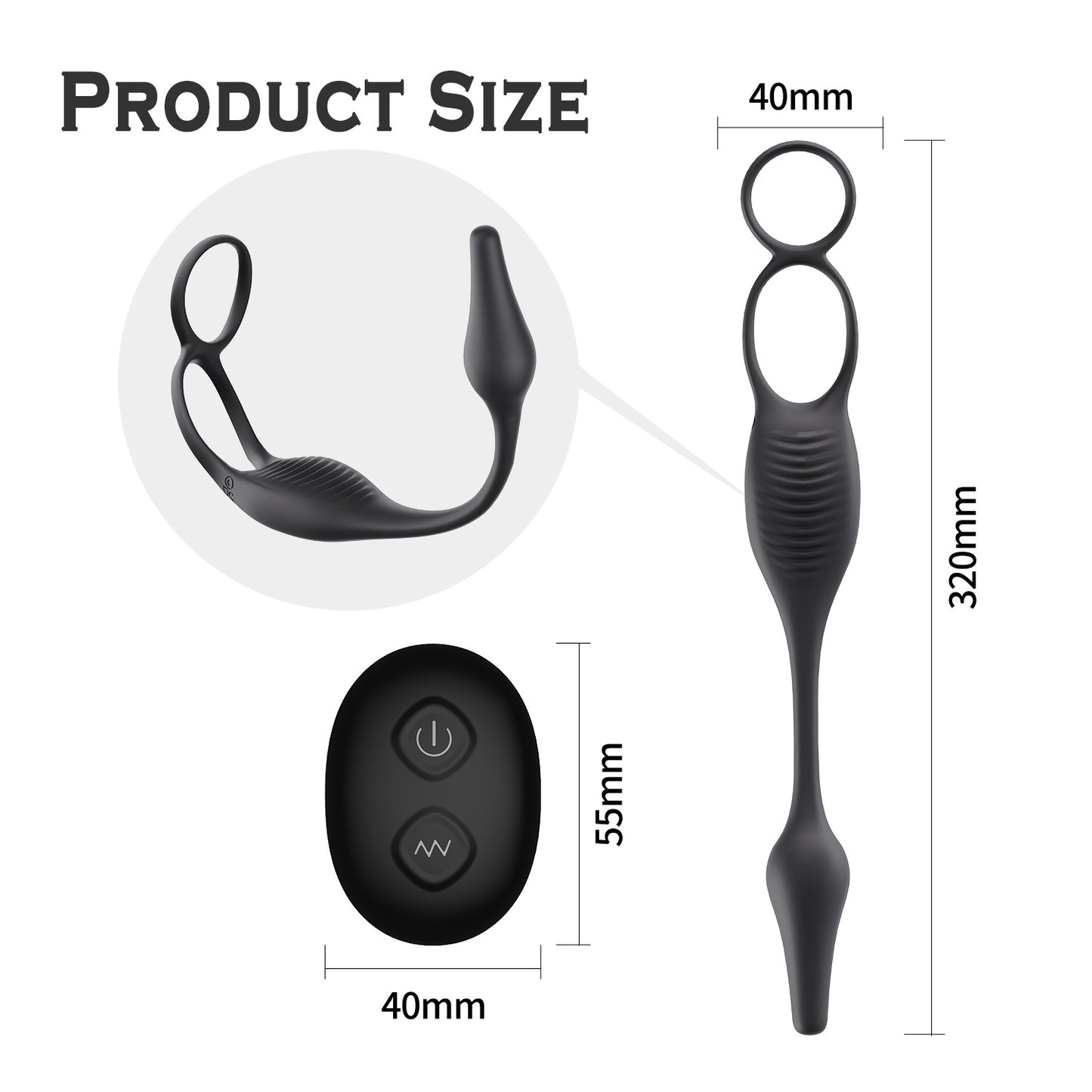 【recommend】Locking ring wearing prostate male and female sympathetic double stimulation massager adult sex toy