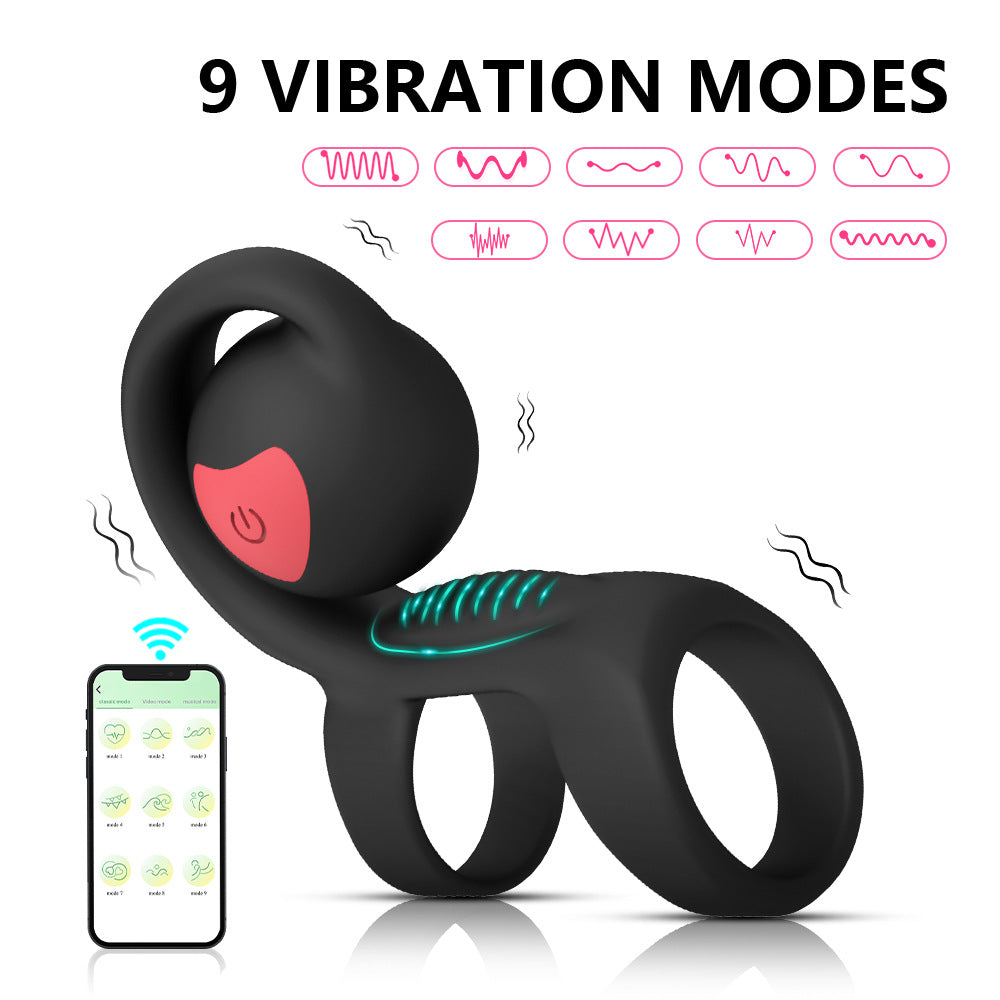 【APP Application】Snail lock fine ring wireless APP remote control silicone ring double motor vibration husband and wife products adult products manufacturer approval