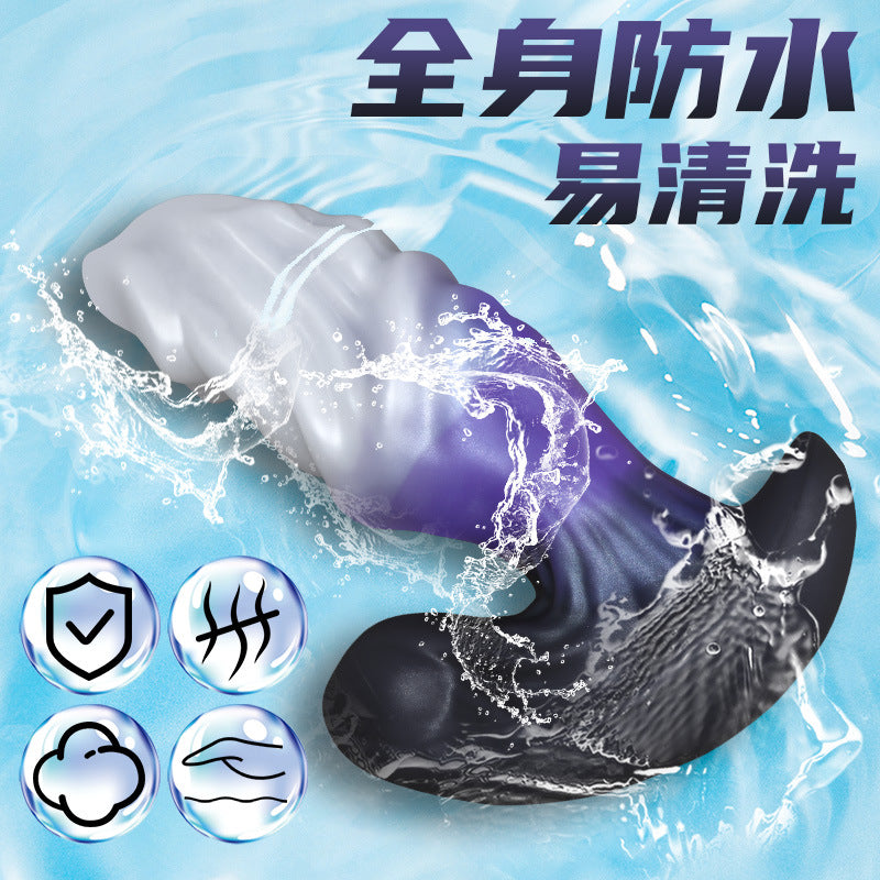 【recommend】New silicone mixed color anchor base special-shaped anal plug sm female masturbation going out invisible wear alternative dildo