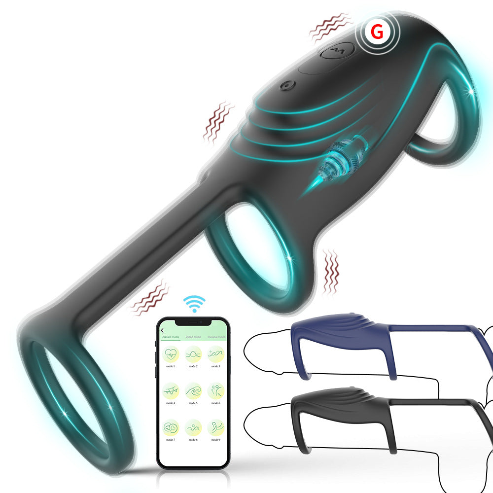 【APP Application】Wholesale of adult products manufacturers, Kevin wireless APP remote control three-ring delay silicone lock fine ring husband and wife products
