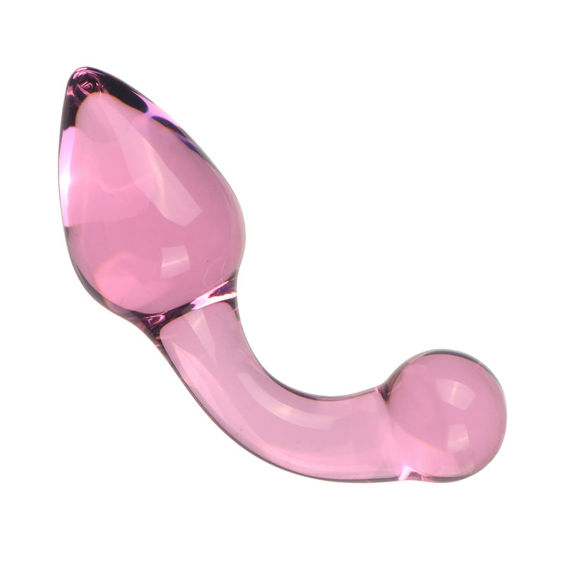 Women's Ice and Fire Glass Pink Backyard Anal Plug Sex Toys Sex Toys