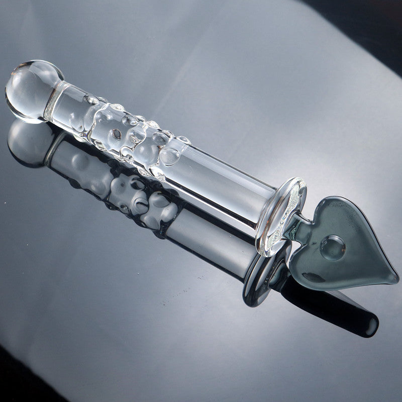 Glass penis, glass anal plug, male utensils, female utensils, adult products, sex toys, sex toys