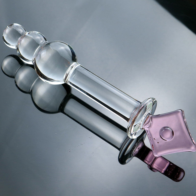 Glass penis, glass anal plug, male utensils, female utensils, adult products, sex toys, sex toys