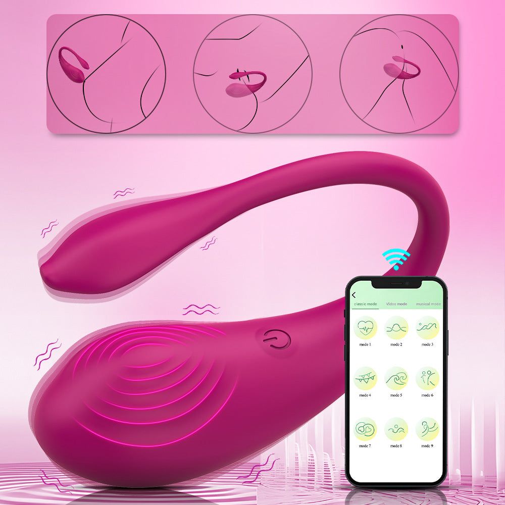 【APP Application】Wireless APP remote control tadpole jumping egg silicone charging fun jumping egg female masturbator adult products