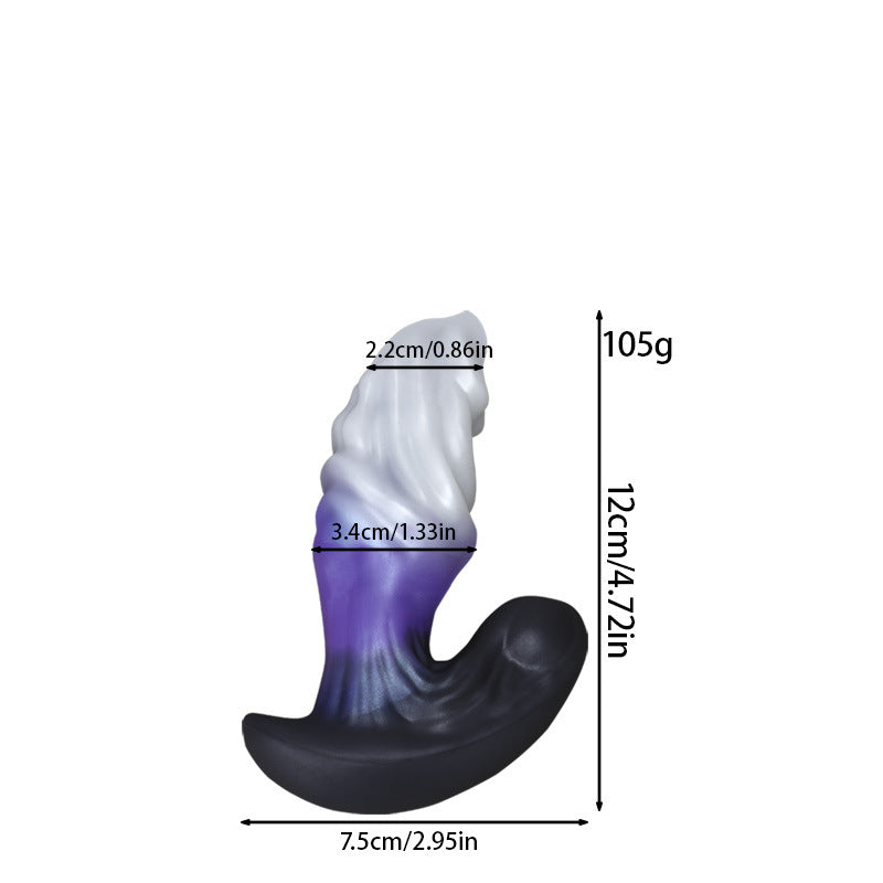 【recommend】New silicone mixed color anchor base special-shaped anal plug sm female masturbation going out invisible wear alternative dildo