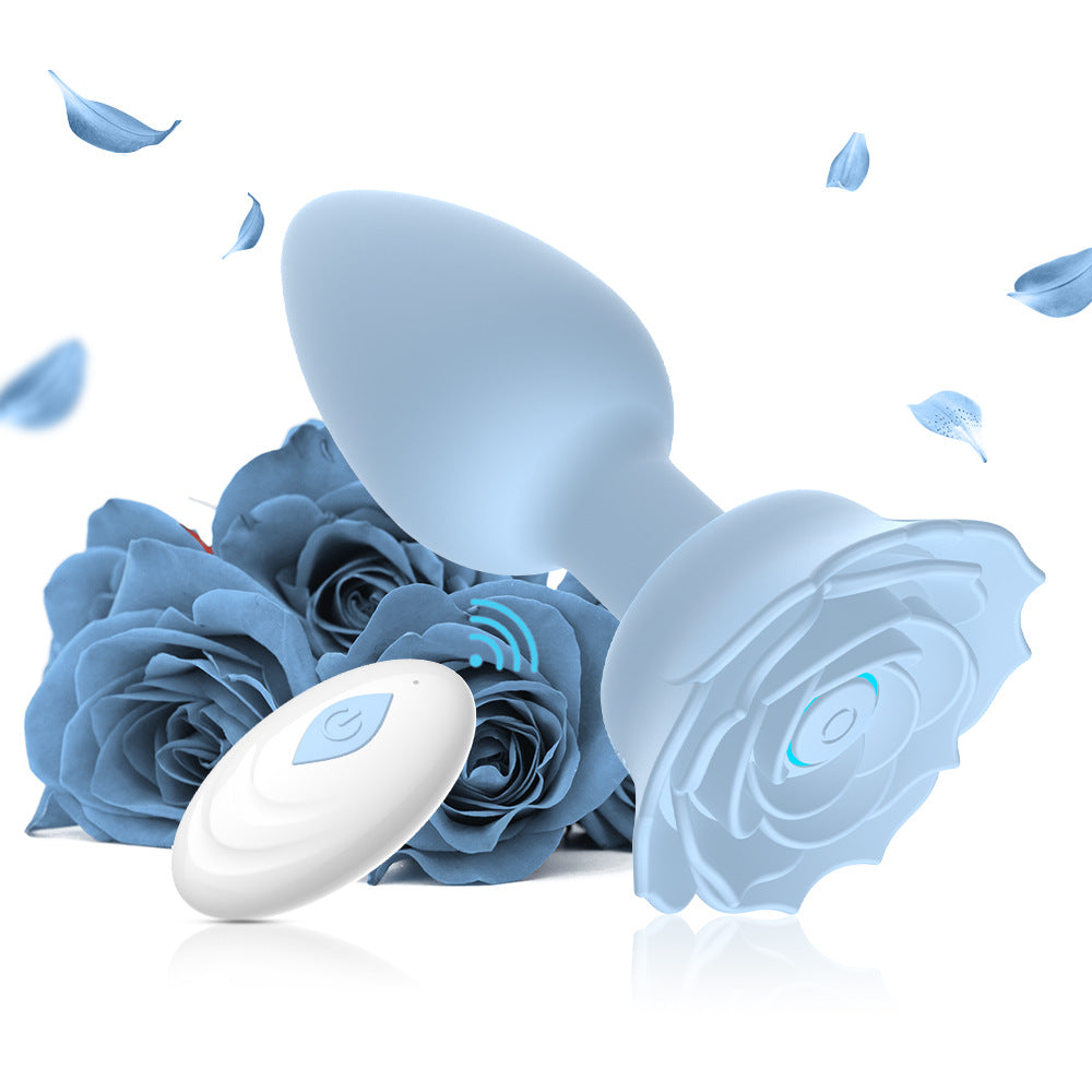 【APP Application】Wholesale from adult products manufacturers, enchantress charging APP remote control rose silicone backyard anal plug female masturbator
