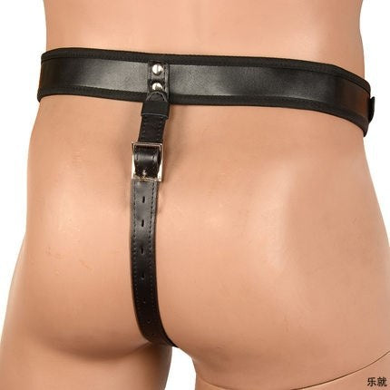 【Chastity Lock】Anti-Cheating Panties Lock Leather Pants Sexy Chastity Pants Birdcage Lock Abstinence Penis Men Male Ring