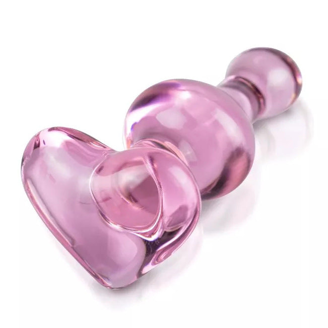 Small love pull beads, anal plug, transparent glass, women's sex products, adult sex products