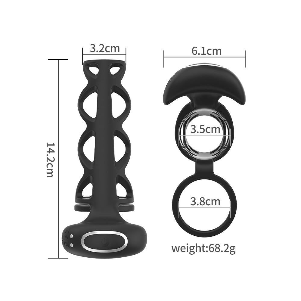 【APP Application】Wholesale from adult products manufacturers, Johnson APP remote control penis net cover, delayed vibration lock fine ring, husband and wife products