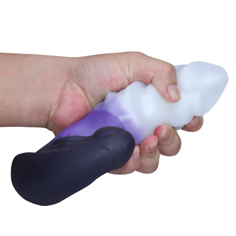 【recommend】New silicone mixed color anchor base special-shaped anal plug sm female masturbation going out invisible wear alternative dildo