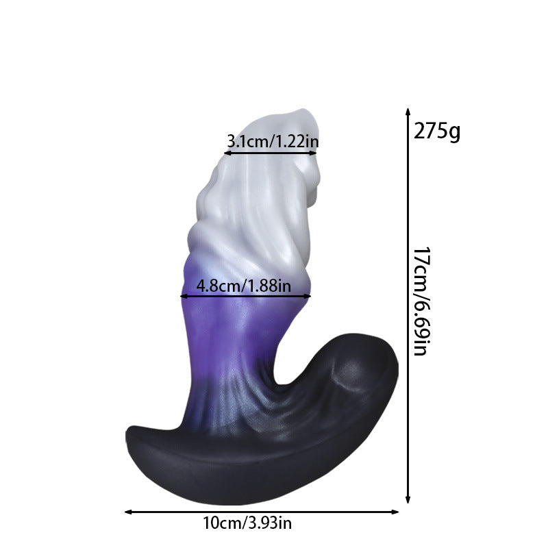 【recommend】New silicone mixed color anchor base special-shaped anal plug sm female masturbation going out invisible wear alternative dildo