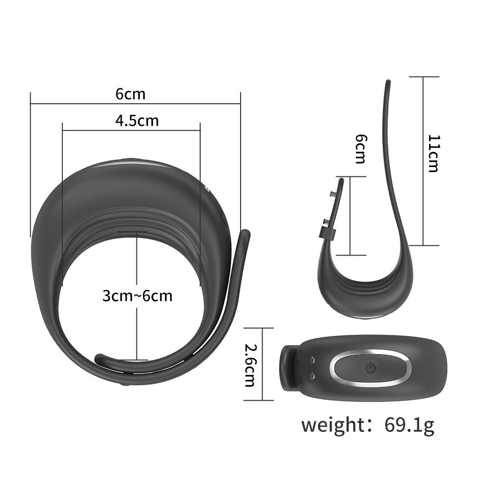 【APP Application】Wholesale from adult products manufacturers, Jesse charging APP remote control button strap adjustable vibration delay lock ring