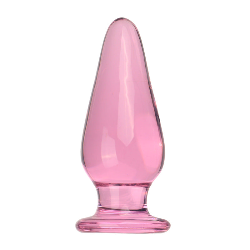 Women's Ice and Fire Glass Pink Backyard Anal Plug Sex Toys Sex Toys