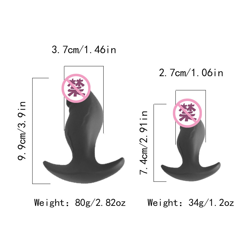 Orissi silicone gradual change anal plug simulation penis G point backyard men and women massage anal dilator sex hair