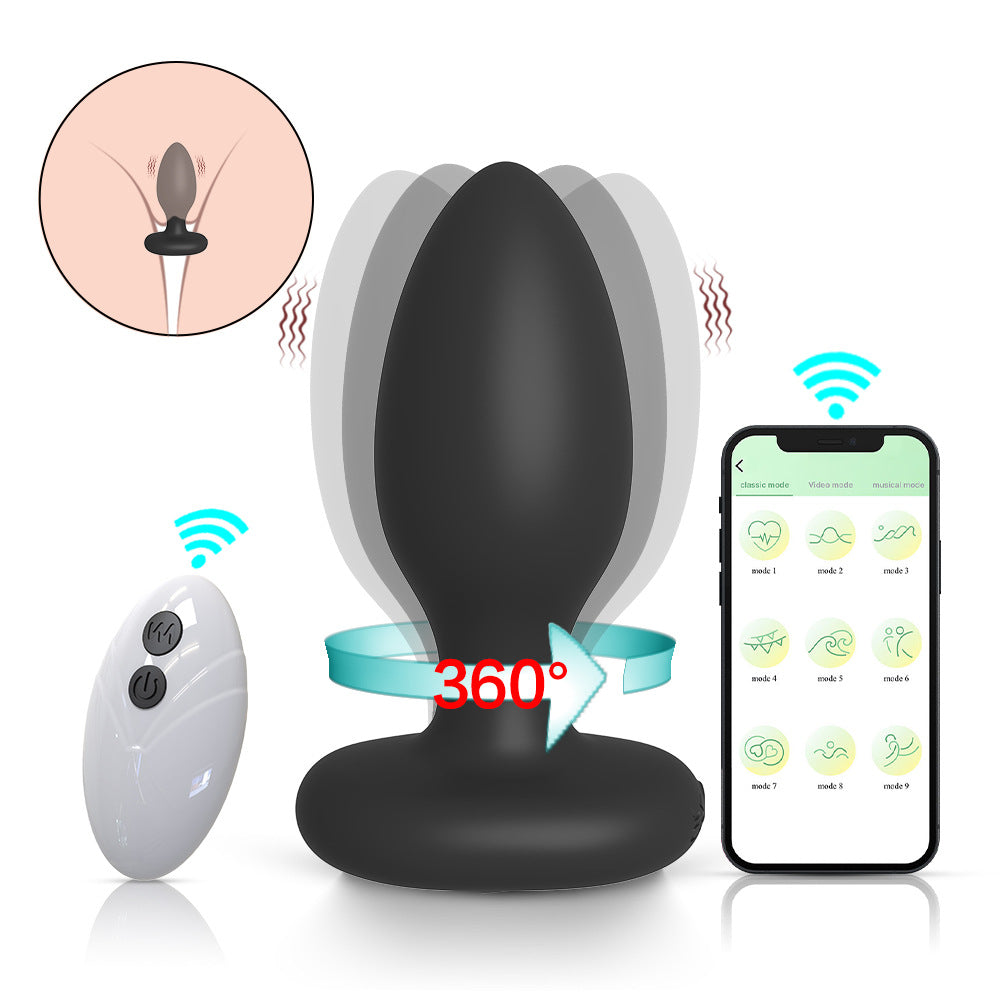 【APP Application】Wholesale from adult products manufacturers, Valia charging remote control APP smooth surface twisting vibration silicone backyard anal plug