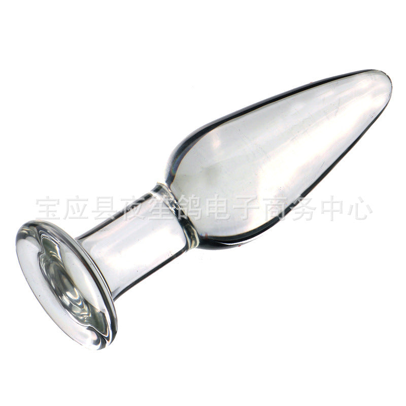 Female masturbator, small transparent glass, anal plug, backyard conditioning, anal plug expansion, sex toys