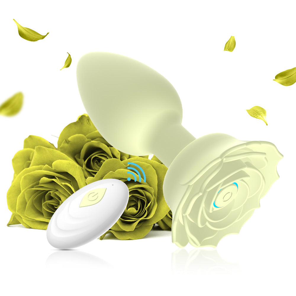 【APP Application】Wholesale from adult products manufacturers, enchantress charging APP remote control rose silicone backyard anal plug female masturbator